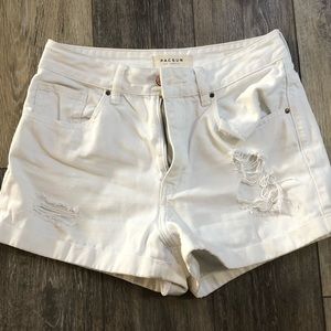 Women’s white Mom shorts